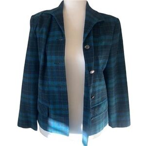 Pendleton vintage wool plaid placket jacket
